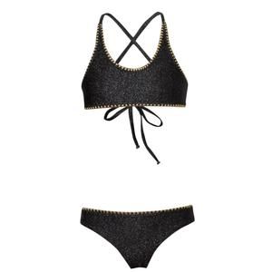 NEW SUBMARINE girl's front row glitter set in black